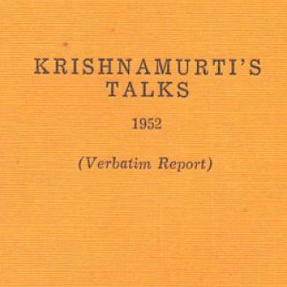 J Krishnamurti talks