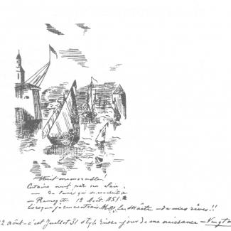 1851 boat scene; the day Blavatsky first met her Master. (The Theosophist, August 1931 558, Theosophical Society, Adyar Archives