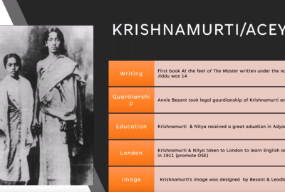 Krishnamurti and the TS