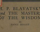 ebook of HPB and the Masters of the Wisdom by Annie Beasant